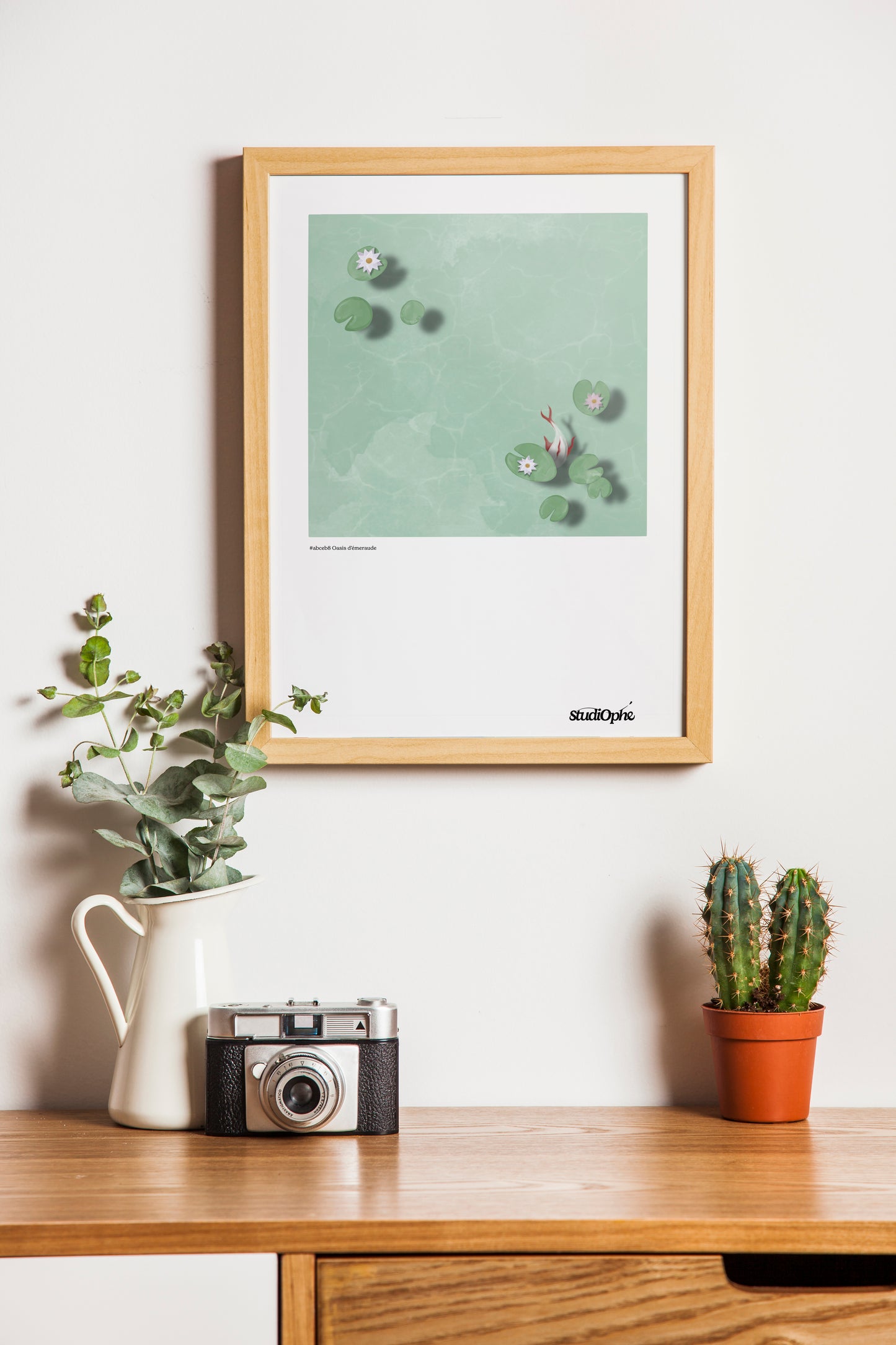 affiche aquarelle Oasis d'Emeraude