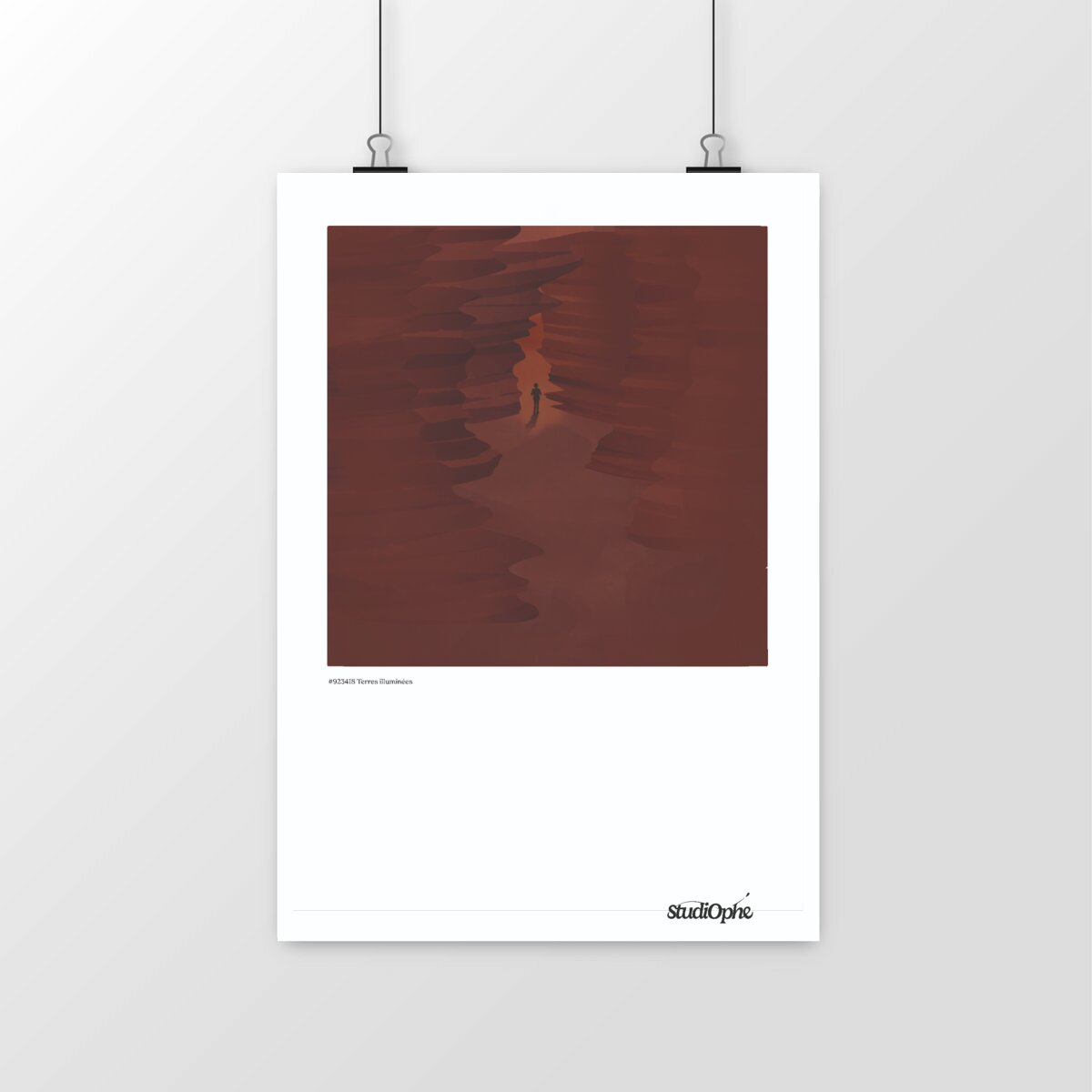 affiche - Illustration aquarelle "Terres illuminées"