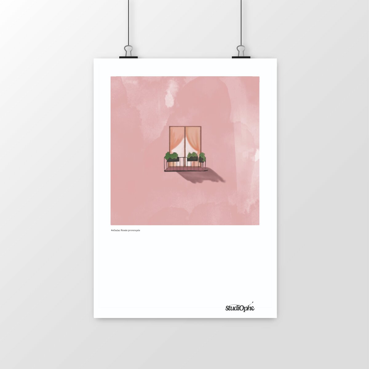 affiche - Illustration aquarelle "Rosée provençale"