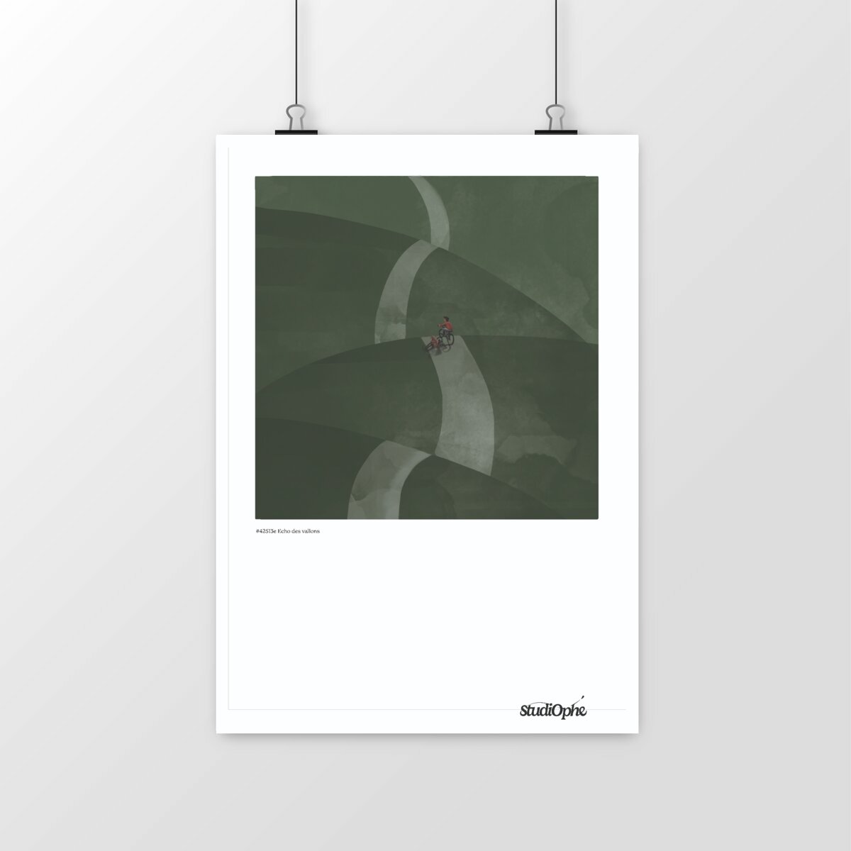 affiche - Illustration aquarelle "écho des vallons"