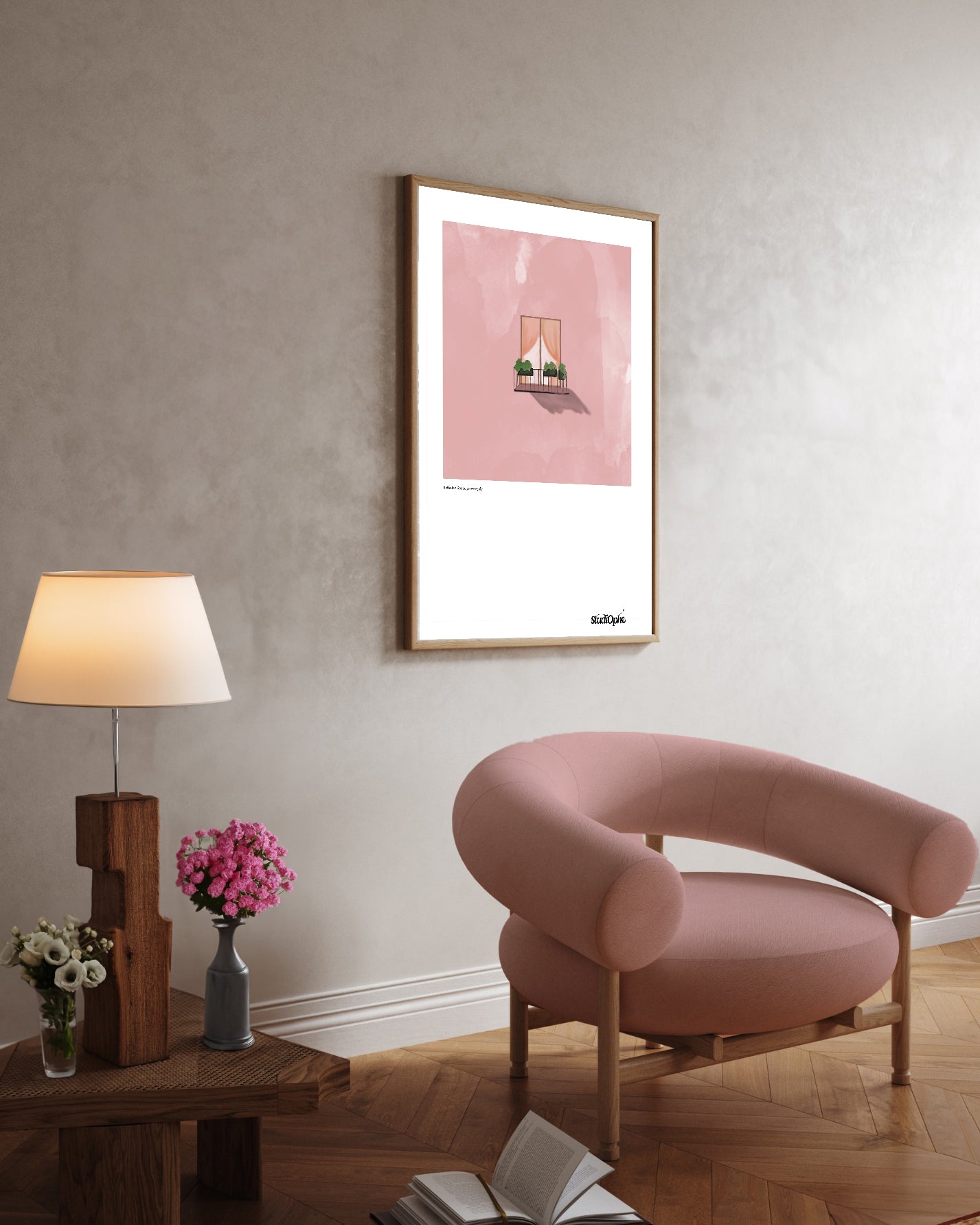 Affiche aquarelle Rosée Provençale