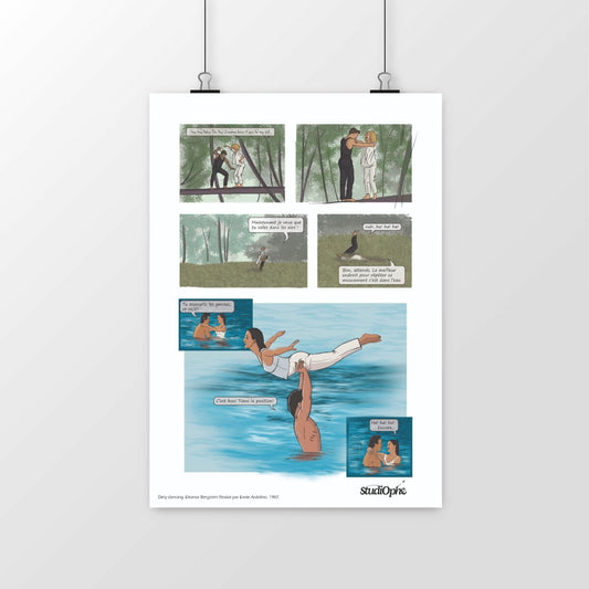 Poster vertical Dirty Dancing illustré