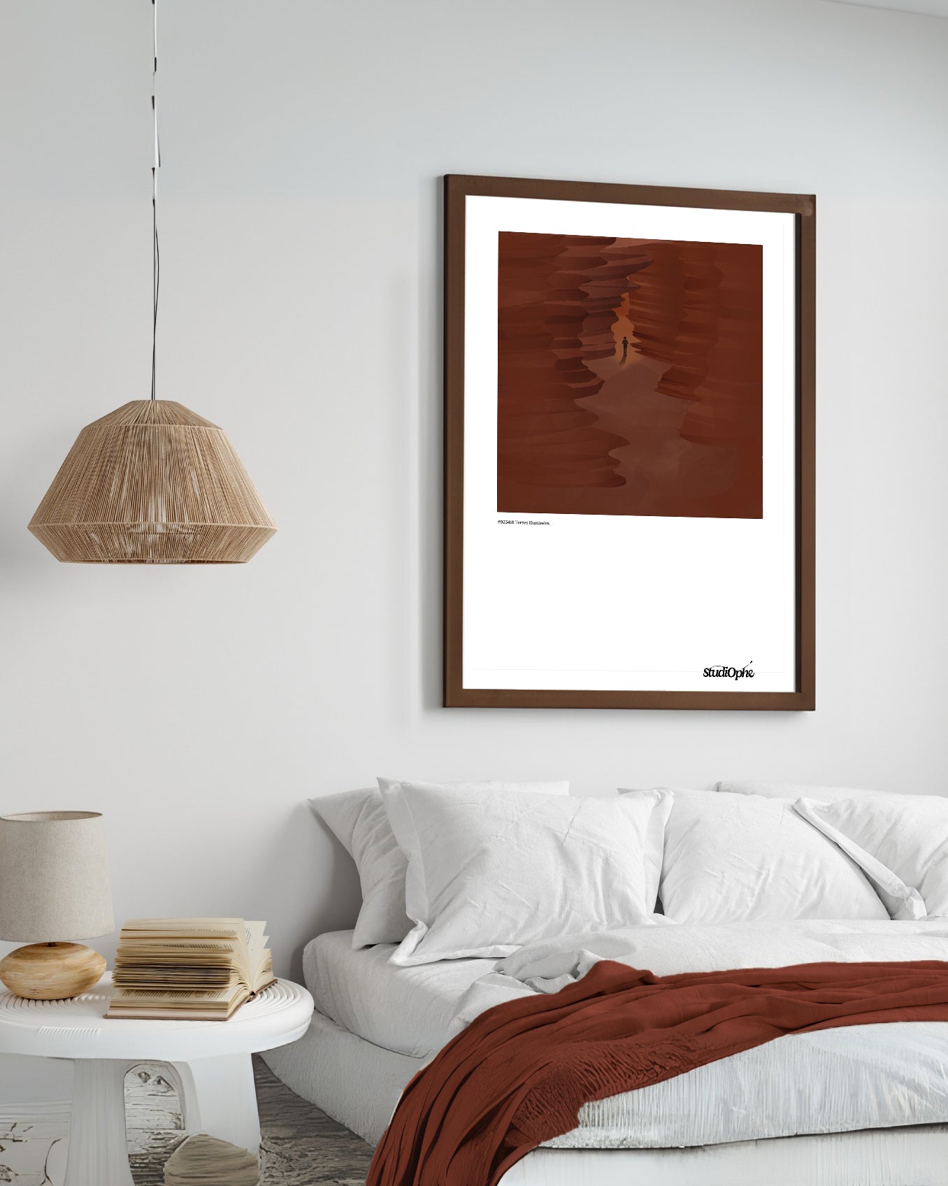 affiche aquarelle Terres illuminées